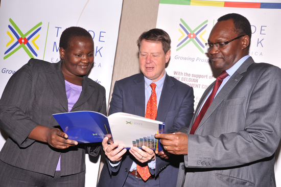 Left to Right: Hellen Orario, Foreign Affairs, Trade and Development Canada, Development Officer, TradeMarkEast Africa CEO, Frank Matsaert and Dr. Chris Kiptoo, TradeMark Africa, <a href=