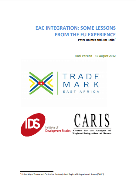 EAC Integration: Some lessons from the EU Experience