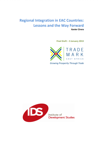 Regional Integration In EAC Countries: Lessons And The Way Forward