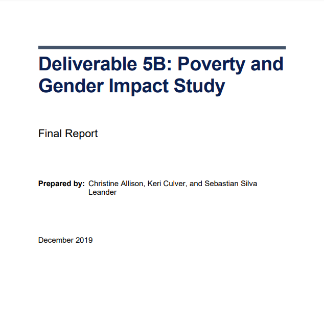 TMA Poverty and Gender Impact Study Final