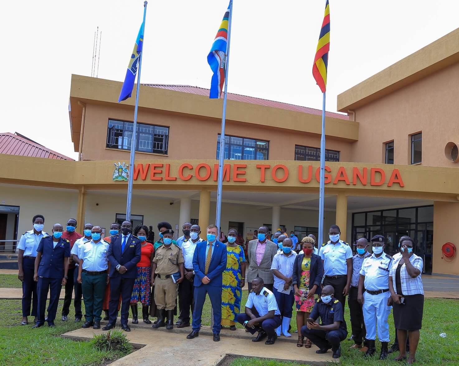 Elegu border front line staff and informal traders receive Personal Protective Equipment from TradeMark Africa
