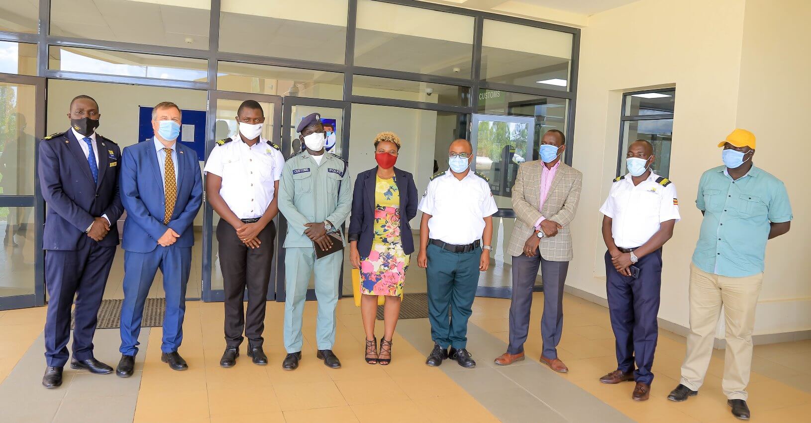 Elegu border front line staff and informal traders receive Personal Protective Equipment from TradeMark Africa