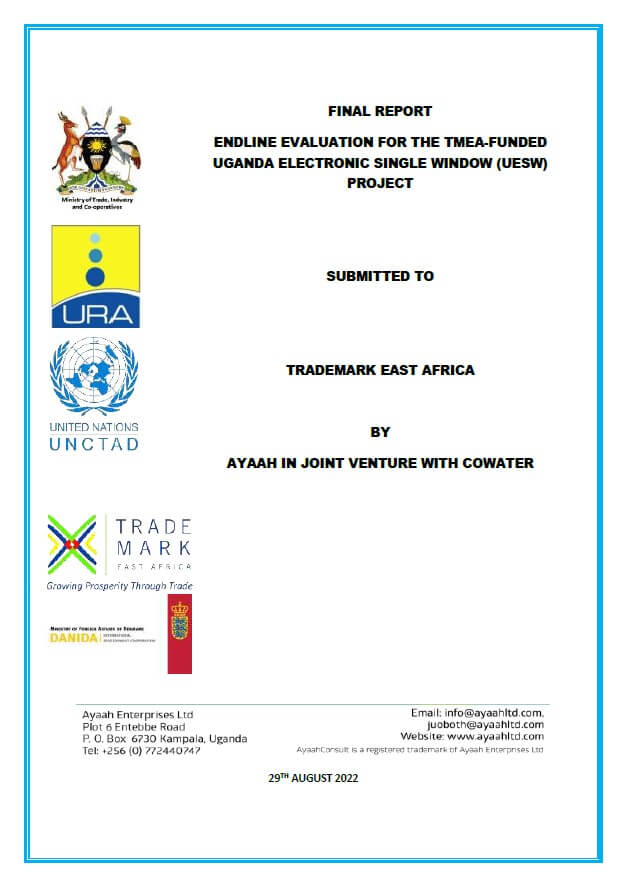 Endline Evaluation for TMEA-funded Uganda Electronic Single Window (UeSW) Project
