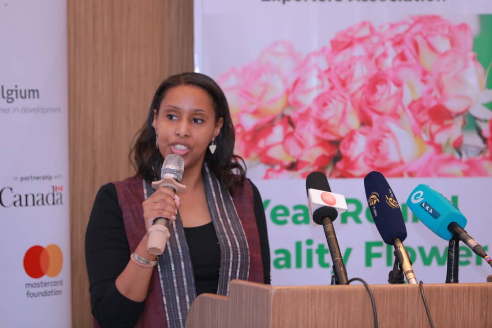 The EU delegation for Djibouti and IGAD, Eloise Roux speaking at the event 